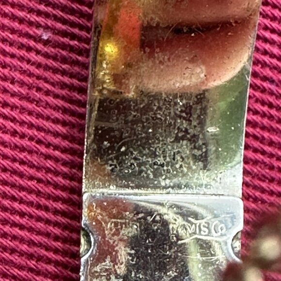 VTG Whiting & Davis 1950s Gold-Tone Hinged Cuff Bracelet - Picture 15 of 15